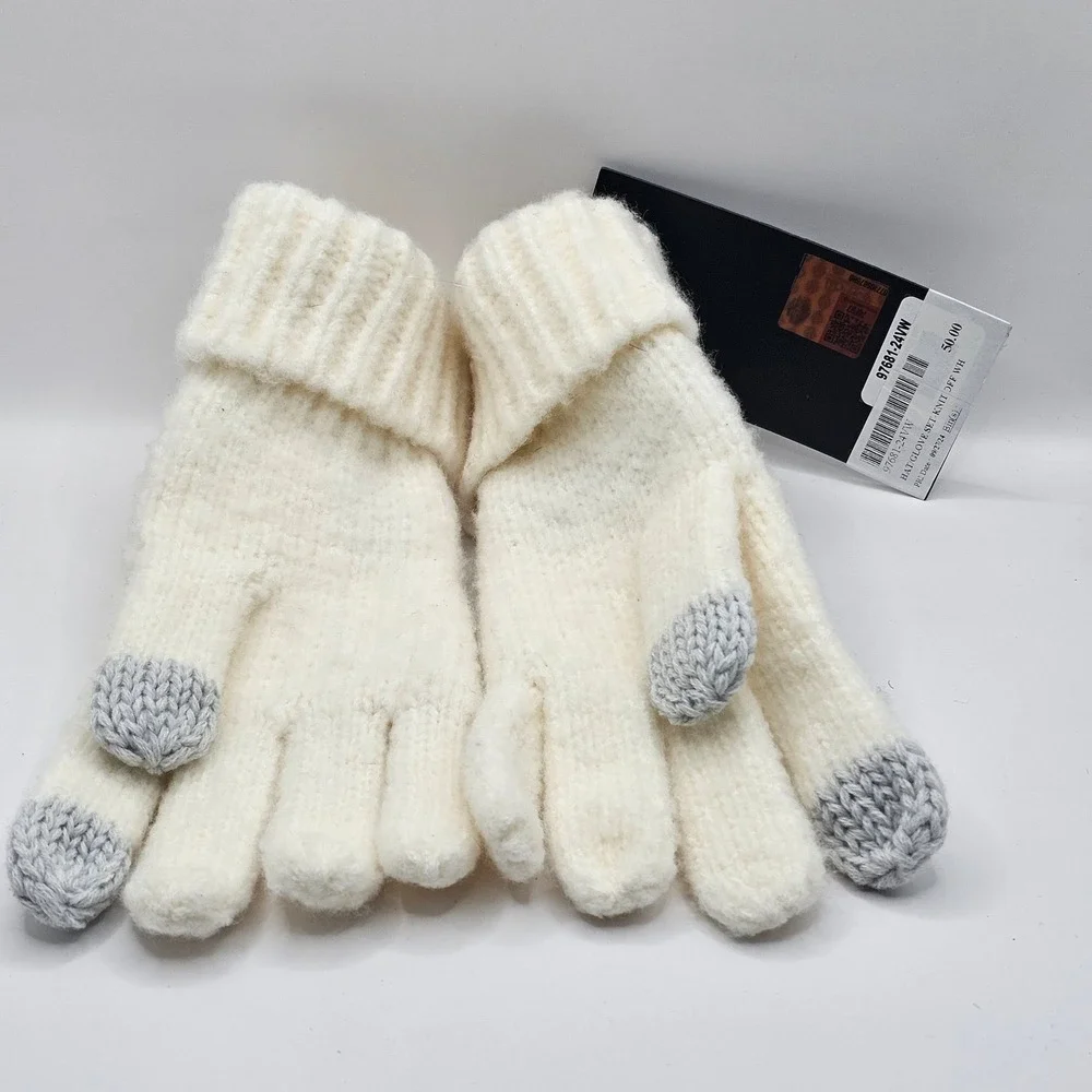 Harley-Davidson Womens Off White Cable Knit Touchscreen (Gloves Only) 97681-24VW